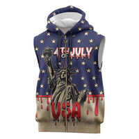 Personalized USA 4th Of July Sleeveless Zip Hoodie We The People - Wonder Print Shop