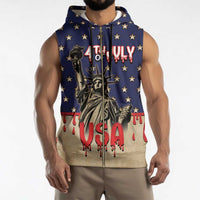 Personalized USA 4th Of July Sleeveless Zip Hoodie We The People - Wonder Print Shop