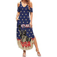 Personalized USA 4th Of July Summer Maxi Dress We The People - Wonder Print Shop
