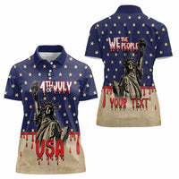 Personalized USA 4th Of July Women Polo Shirt We The People - Wonder Print Shop