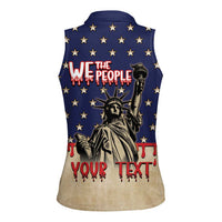 Personalized USA 4th Of July Women Sleeveless Polo Shirt We The People - Wonder Print Shop