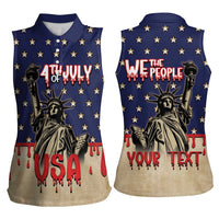 Personalized USA 4th Of July Women Sleeveless Polo Shirt We The People - Wonder Print Shop