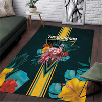 The Bahamas Area Rug The Flamingo Tropical Flowers - Wonder Print Shop