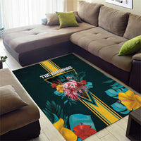 The Bahamas Area Rug The Flamingo Tropical Flowers - Wonder Print Shop