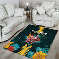 The Bahamas Area Rug The Flamingo Tropical Flowers - Wonder Print Shop