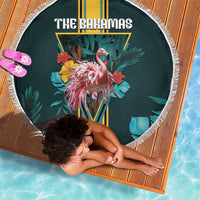 The Bahamas Beach Blanket The Flamingo Tropical Flowers - Wonder Print Shop