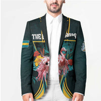 Personalized The Bahamas Blazer The Flamingo Tropical Flowers - Wonder Print Shop