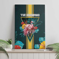 The Bahamas Canvas Wall Art The Flamingo Tropical Flowers - Wonder Print Shop