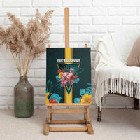 The Bahamas Canvas Wall Art The Flamingo Tropical Flowers - Wonder Print Shop