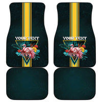 The Bahamas Car Mats The Flamingo Tropical Flowers - Wonder Print Shop