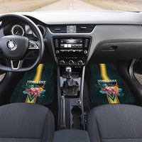 The Bahamas Car Mats The Flamingo Tropical Flowers - Wonder Print Shop