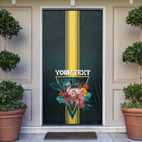 Personalized The Bahamas Door Cover The Flamingo Tropical Flowers - Wonder Print Shop