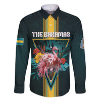 Personalized The Bahamas Family Matching Short Sleeve Bodycon Dress and Hawaiian Shirt The Flamingo Tropical Flowers - Wonder Print Shop