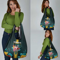 The Bahamas Grocery Bag The Flamingo Tropical Flowers - Wonder Print Shop