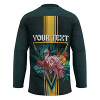 Personalized The Bahamas Hockey Jersey The Flamingo Tropical Flowers - Wonder Print Shop