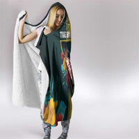 The Bahamas Hooded Blanket The Flamingo Tropical Flowers - Wonder Print Shop