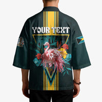 Personalized The Bahamas Kimono The Flamingo Tropical Flowers - Wonder Print Shop