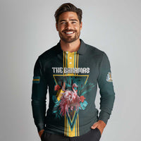 Personalized The Bahamas Long Sleeve Polo Shirt The Flamingo Tropical Flowers - Wonder Print Shop