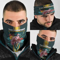 The Bahamas Neck Gaiter The Flamingo Tropical Flowers - Wonder Print Shop
