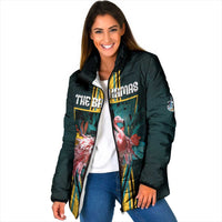 Personalized The Bahamas Padded Jacket The Flamingo Tropical Flowers - Wonder Print Shop
