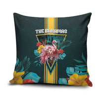 The Bahamas Pillow Cover The Flamingo Tropical Flowers - Wonder Print Shop
