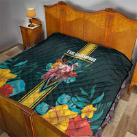 The Bahamas Quilt The Flamingo Tropical Flowers - Wonder Print Shop