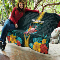 The Bahamas Quilt The Flamingo Tropical Flowers - Wonder Print Shop