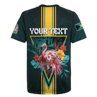 Personalized The Bahamas Rugby Jersey The Flamingo Tropical Flowers - Wonder Print Shop