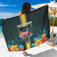 The Bahamas Sarong The Flamingo Tropical Flowers - Wonder Print Shop