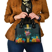 The Bahamas Shoulder Handbag The Flamingo Tropical Flowers - Wonder Print Shop