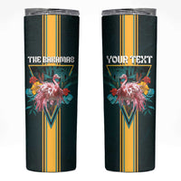 Personalized The Bahamas Skinny Tumbler The Flamingo Tropical Flowers - Wonder Print Shop