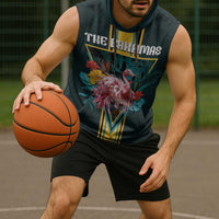 Personalized The Bahamas Sleeveless Hoodie The Flamingo Tropical Flowers - Wonder Print Shop