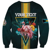 Personalized The Bahamas Sweatshirt The Flamingo Tropical Flowers - Wonder Print Shop