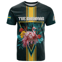 Personalized The Bahamas T Shirt The Flamingo Tropical Flowers - Wonder Print Shop