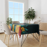 The Bahamas Tablecloth The Flamingo Tropical Flowers - Wonder Print Shop