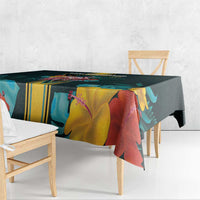 The Bahamas Tablecloth The Flamingo Tropical Flowers - Wonder Print Shop