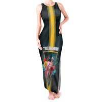 Personalized The Bahamas Tank Maxi Dress The Flamingo Tropical Flowers - Wonder Print Shop