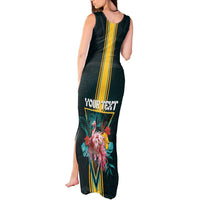 Personalized The Bahamas Tank Maxi Dress The Flamingo Tropical Flowers - Wonder Print Shop