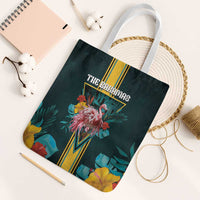 The Bahamas Tote Bag The Flamingo Tropical Flowers - Wonder Print Shop