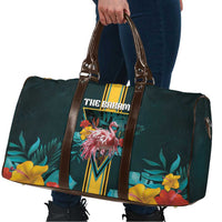 The Bahamas Travel Bag The Flamingo Tropical Flowers - Wonder Print Shop