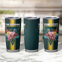 Personalized The Bahamas Tumbler Cup The Flamingo Tropical Flowers - Wonder Print Shop