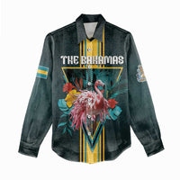 Personalized The Bahamas Women Casual Shirt The Flamingo Tropical Flowers - Wonder Print Shop