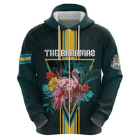 Personalized The Bahamas Zip Hoodie The Flamingo Tropical Flowers - Wonder Print Shop