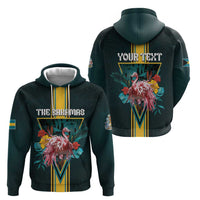 Personalized The Bahamas Zip Hoodie The Flamingo Tropical Flowers - Wonder Print Shop