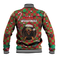 Rottweiler Christmas Baseball Jacket Merry Woofmas - Wonder Print Shop