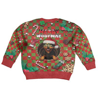 Rottweiler Christmas Kid Ugly Christmas Sweater Merry Woofmas - Wonder Print Shop