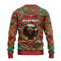 Rottweiler Christmas Ugly Christmas Sweater Merry Woofmas - Wonder Print Shop
