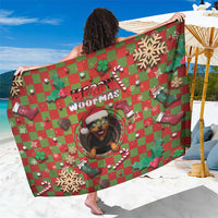 Rottweiler Christmas Sarong Merry Woofmas - Wonder Print Shop