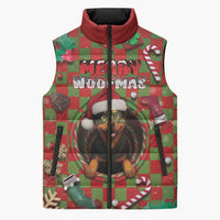 Rottweiler Christmas Sleeveless Puffer Jacket Merry Woofmas - Wonder Print Shop