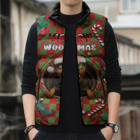 Rottweiler Christmas Sleeveless Puffer Jacket Merry Woofmas - Wonder Print Shop